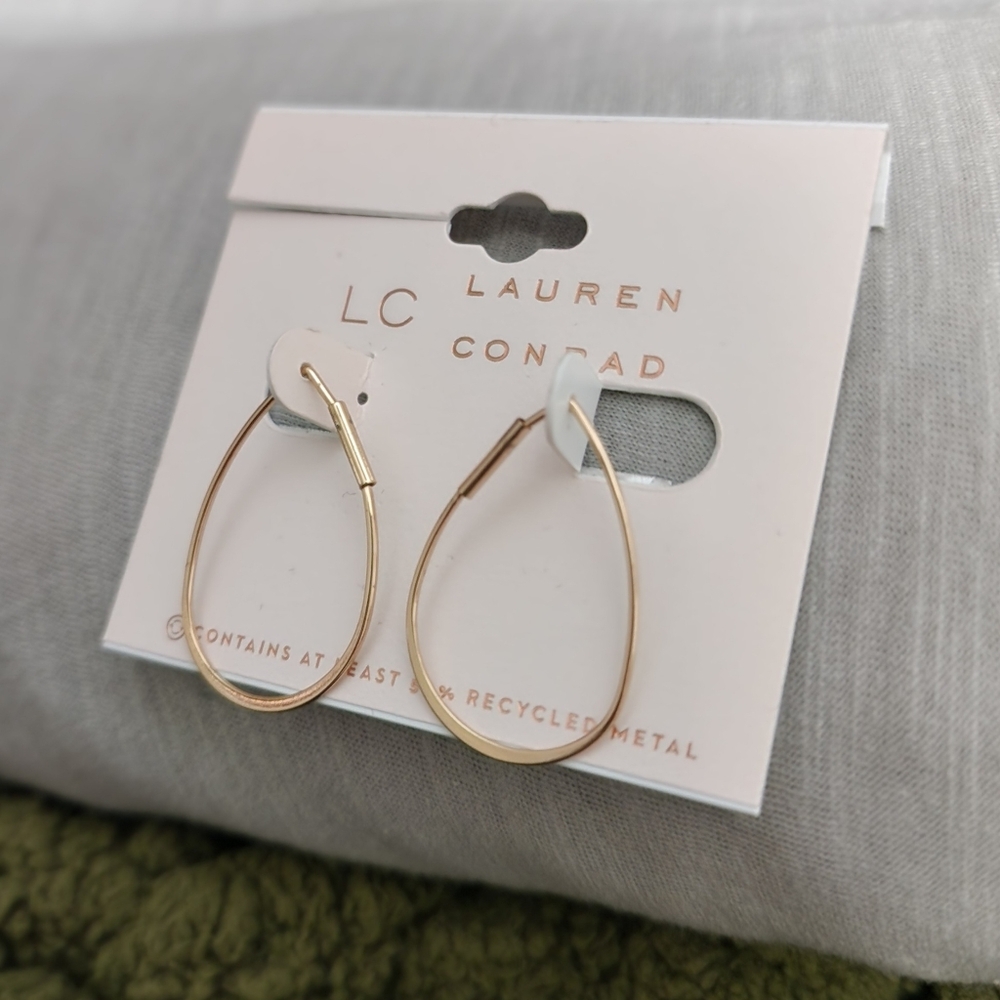 LC Lauren Conrad Gold tone teardrop earrings